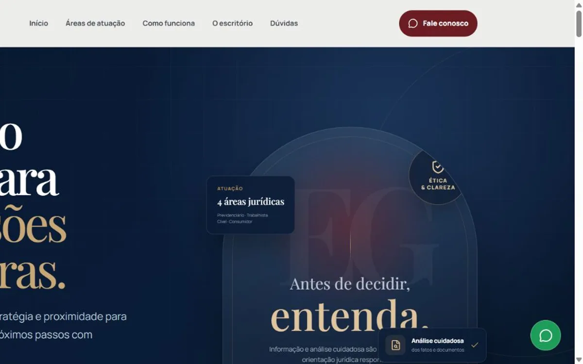 Página inicial de Eduardo Galvão Advocacia